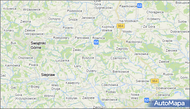 mapa Gorzków gmina Wieliczka, Gorzków gmina Wieliczka na mapie Targeo