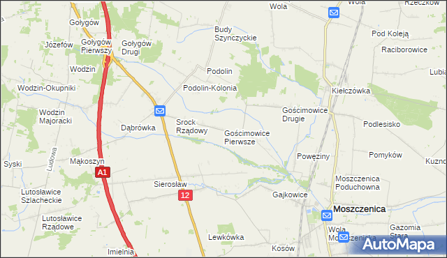 mapa Gościmowice Pierwsze, Gościmowice Pierwsze na mapie Targeo