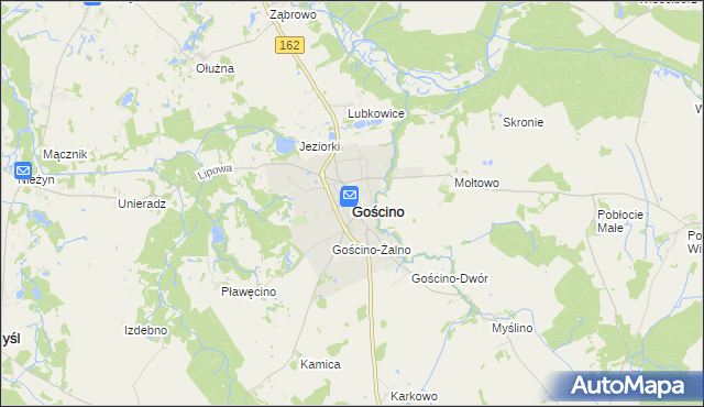 mapa Gościno, Gościno na mapie Targeo