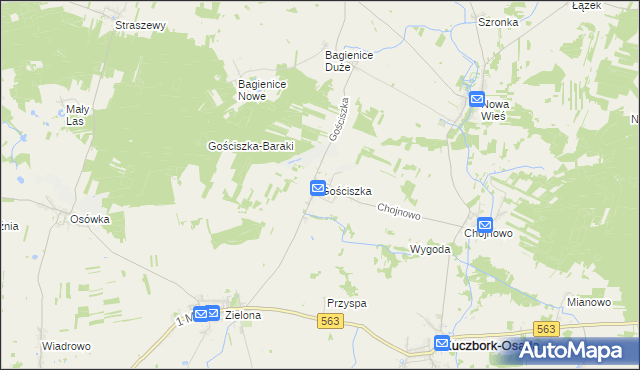 mapa Gościszka, Gościszka na mapie Targeo