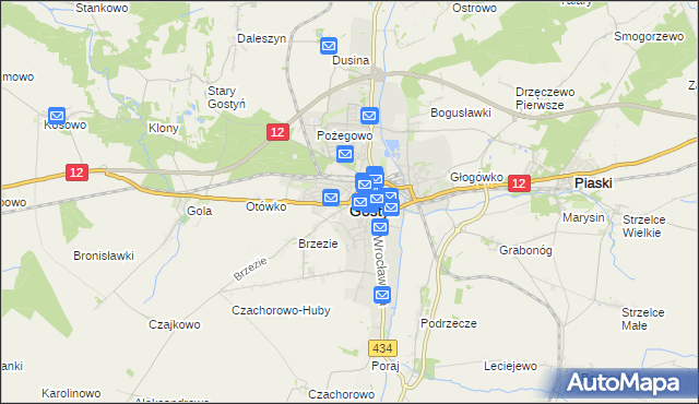 mapa Gostyń, Gostyń na mapie Targeo