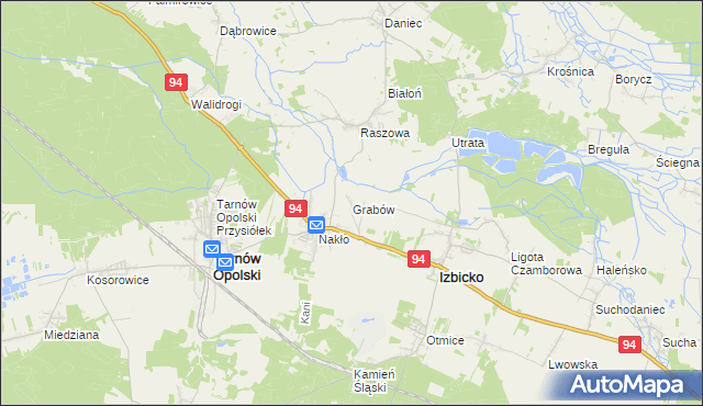 mapa Grabów gmina Izbicko, Grabów gmina Izbicko na mapie Targeo