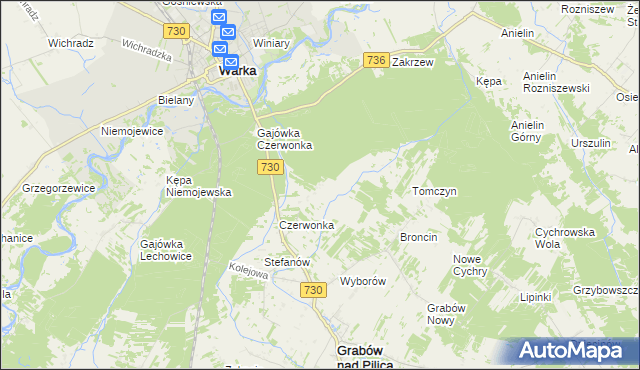 mapa Grabów Zaleśny, Grabów Zaleśny na mapie Targeo