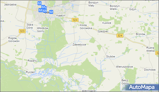 mapa Grabowno, Grabowno na mapie Targeo