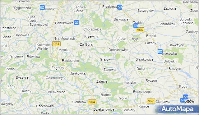mapa Grajów, Grajów na mapie Targeo