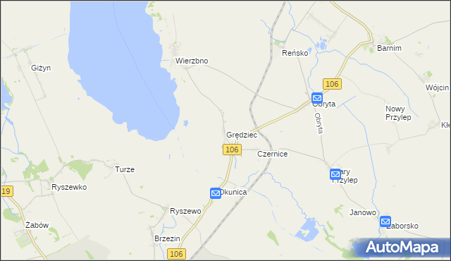 mapa Grędziec, Grędziec na mapie Targeo