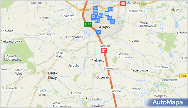 mapa Grudzkowola, Grudzkowola na mapie Targeo