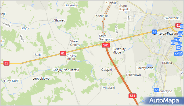 mapa Grzymały Szczepankowskie, Grzymały Szczepankowskie na mapie Targeo