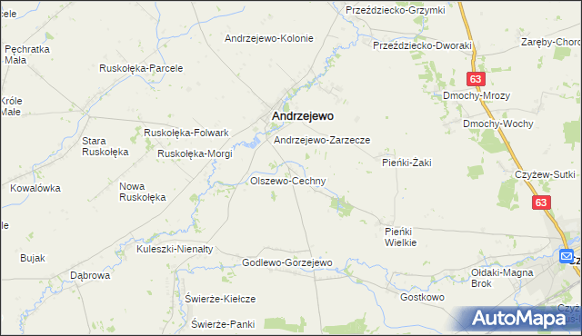 mapa Jabłonowo-Klacze, Jabłonowo-Klacze na mapie Targeo