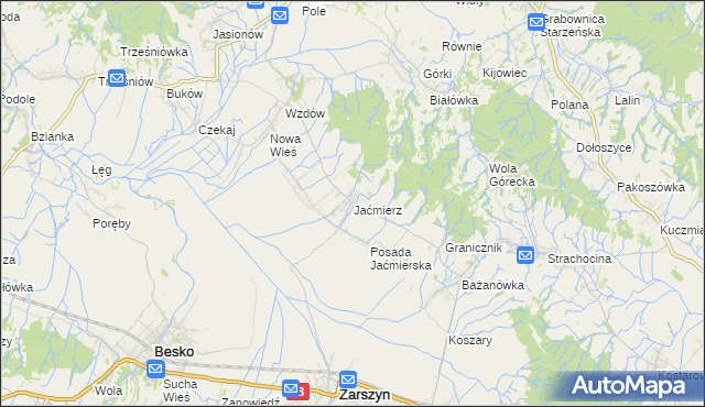 mapa Jaćmierz, Jaćmierz na mapie Targeo