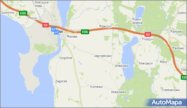 mapa Jagniątkowo, Jagniątkowo na mapie Targeo