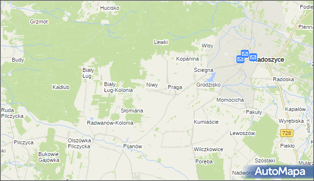 mapa Jakimowice-Kolonia, Jakimowice-Kolonia na mapie Targeo