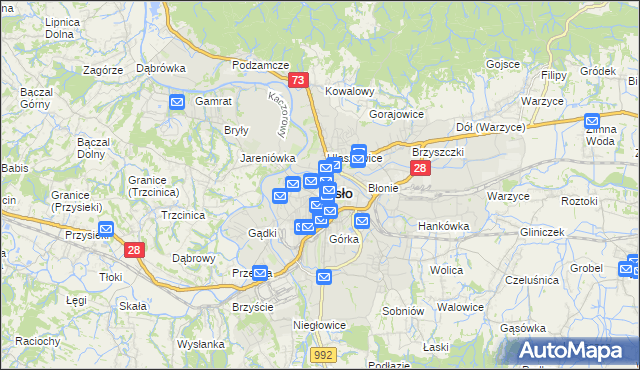 mapa Jasła, Jasło na mapie Targeo