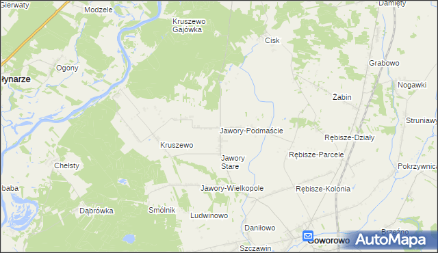 mapa Jawory-Podmaście, Jawory-Podmaście na mapie Targeo