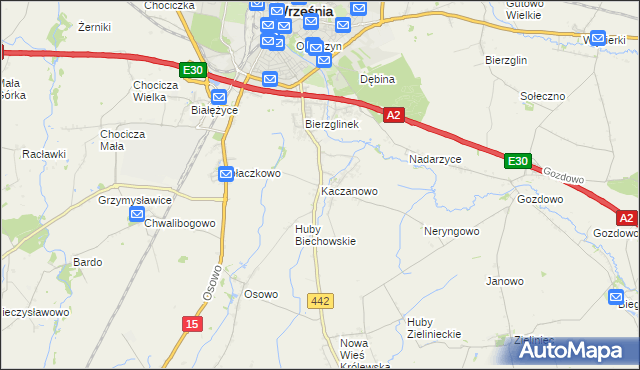 mapa Kaczanowo, Kaczanowo na mapie Targeo
