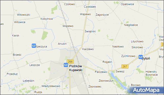 mapa Kaczewo, Kaczewo na mapie Targeo
