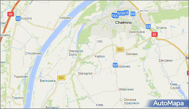 mapa Kałdus, Kałdus na mapie Targeo