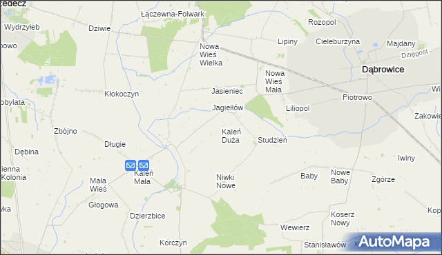 mapa Kaleń Duża, Kaleń Duża na mapie Targeo