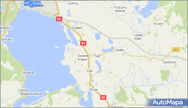 mapa Kąp, Kąp na mapie Targeo