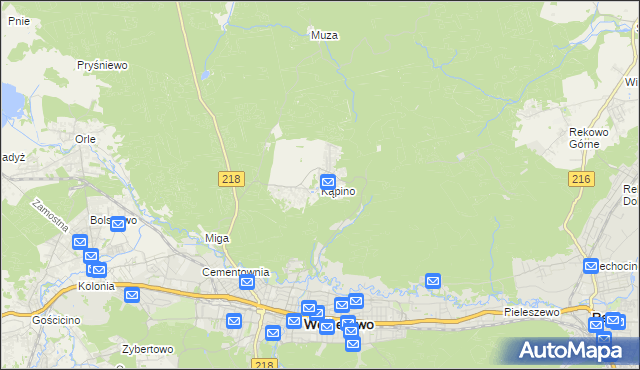 mapa Kąpino, Kąpino na mapie Targeo