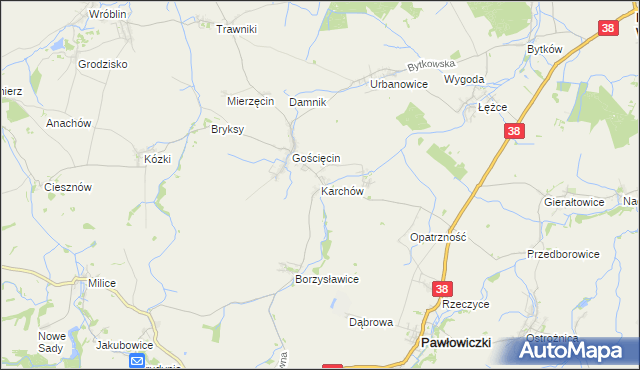 mapa Karchów, Karchów na mapie Targeo