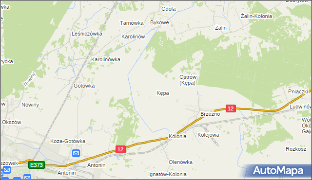 mapa Kępa gmina Dorohusk, Kępa gmina Dorohusk na mapie Targeo