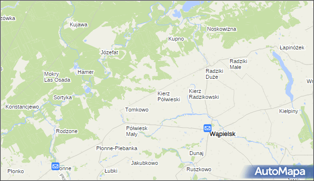 mapa Kierz Półwieski, Kierz Półwieski na mapie Targeo