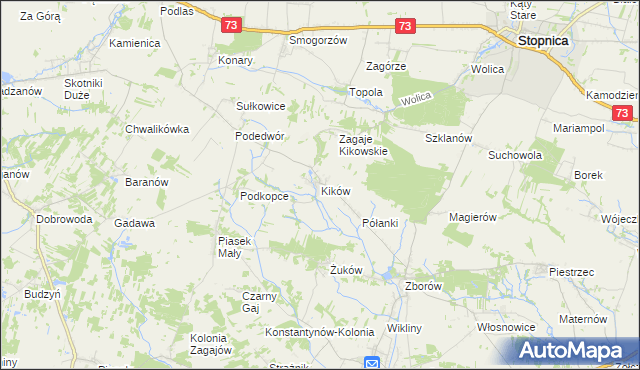 mapa Kików, Kików na mapie Targeo