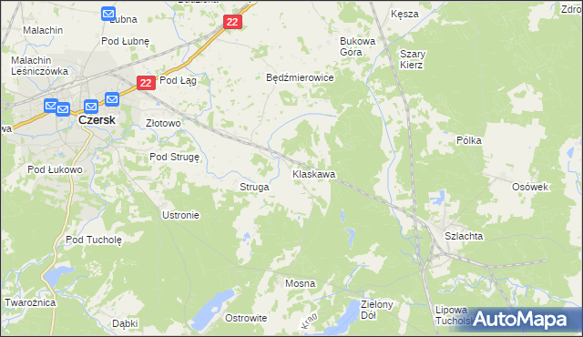 mapa Klaskawa, Klaskawa na mapie Targeo