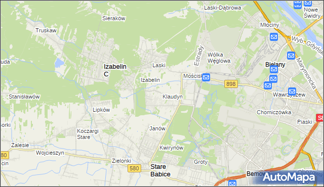 mapa Klaudyn, Klaudyn na mapie Targeo