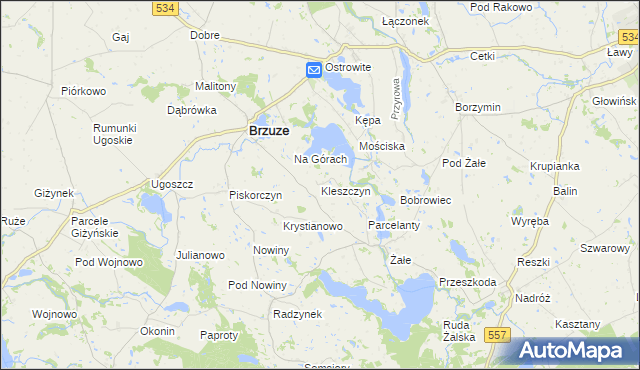 mapa Kleszczyn, Kleszczyn na mapie Targeo