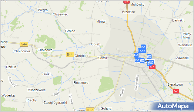 mapa Klewki gmina Przasnysz, Klewki gmina Przasnysz na mapie Targeo