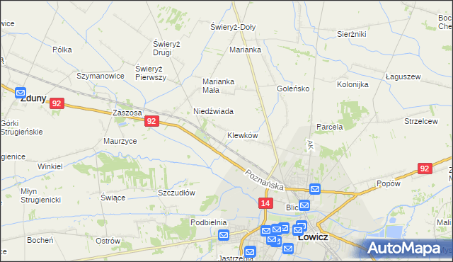 mapa Klewków, Klewków na mapie Targeo