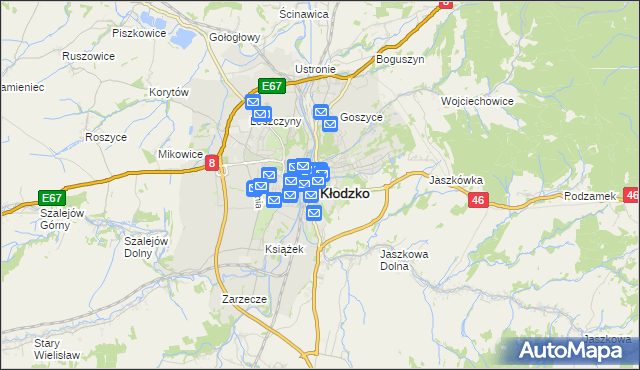 mapa Kłodzka, Kłodzko na mapie Targeo