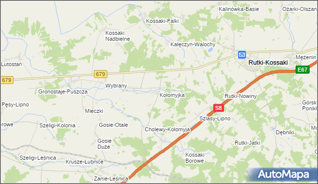 mapa Kołomyjka, Kołomyjka na mapie Targeo