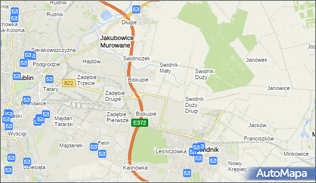 mapa Kolonia Świdnik Mały, Kolonia Świdnik Mały na mapie Targeo