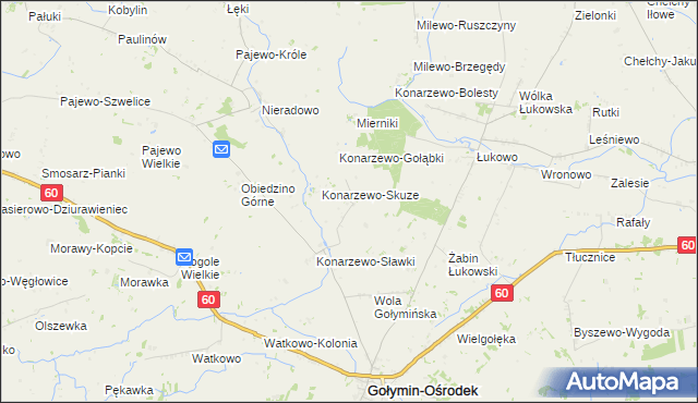 mapa Konarzewo-Marcisze, Konarzewo-Marcisze na mapie Targeo