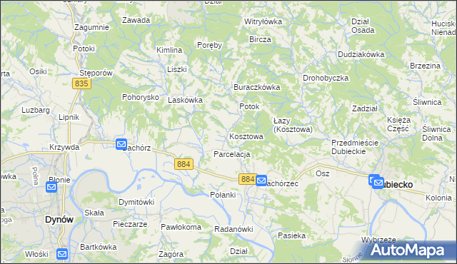 mapa Kosztowa, Kosztowa na mapie Targeo