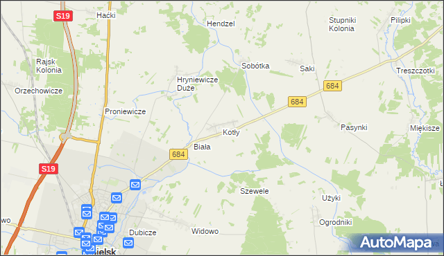 mapa Kotły, Kotły na mapie Targeo