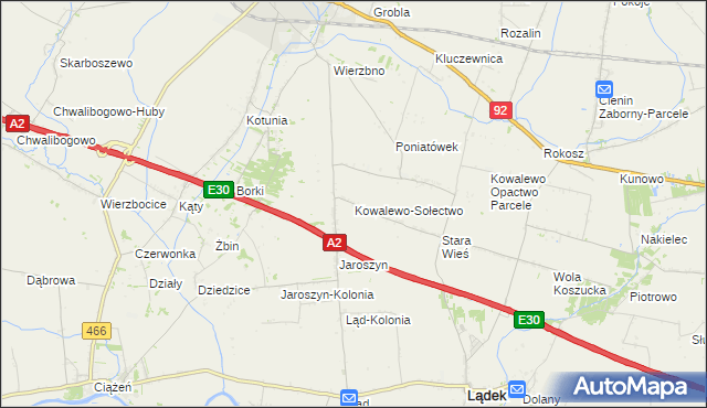 mapa Kowalewo-Sołectwo, Kowalewo-Sołectwo na mapie Targeo