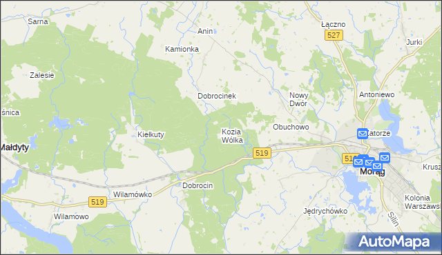 mapa Kozia Wólka, Kozia Wólka na mapie Targeo