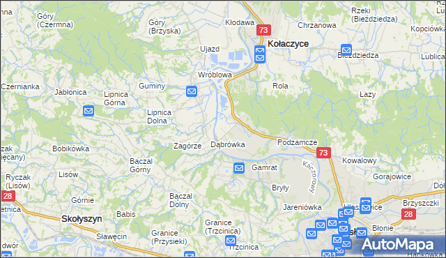 mapa Krajowice, Krajowice na mapie Targeo
