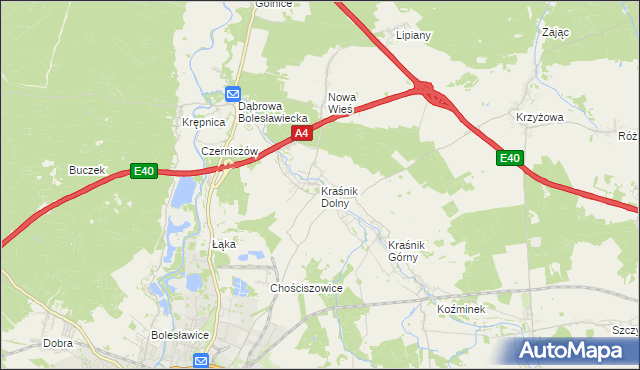 mapa Kraśnik Dolny, Kraśnik Dolny na mapie Targeo