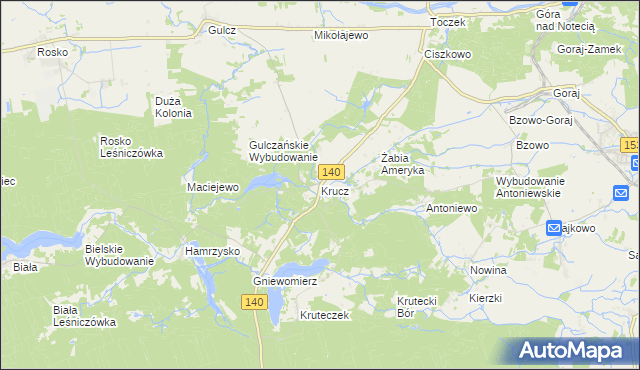 mapa Krucz, Krucz na mapie Targeo