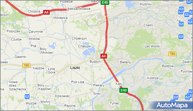 mapa Kryspinów, Kryspinów na mapie Targeo