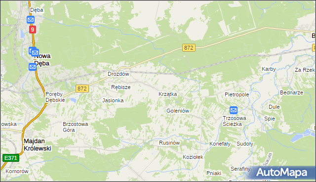 mapa Krzątka, Krzątka na mapie Targeo