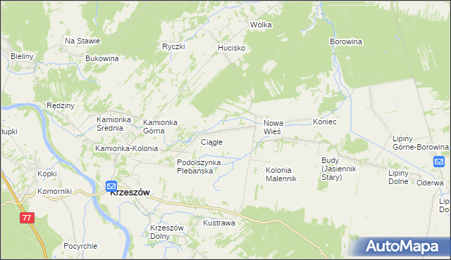 mapa Krzeszów Górny, Krzeszów Górny na mapie Targeo