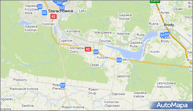 mapa Kuczów, Kuczów na mapie Targeo