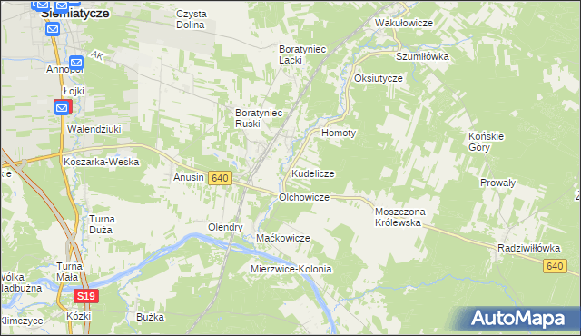 mapa Kudelicze, Kudelicze na mapie Targeo