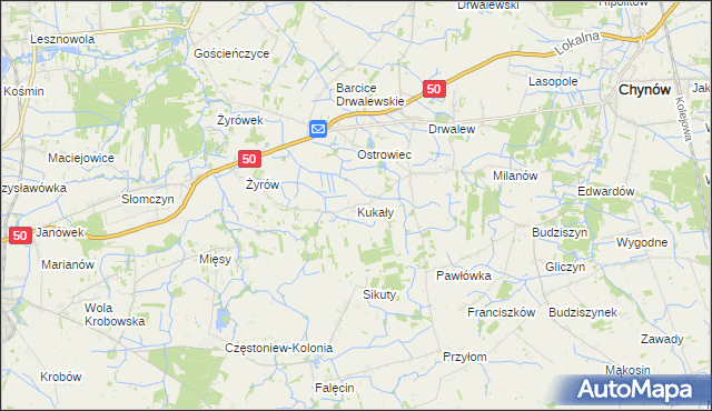 mapa Kukały, Kukały na mapie Targeo